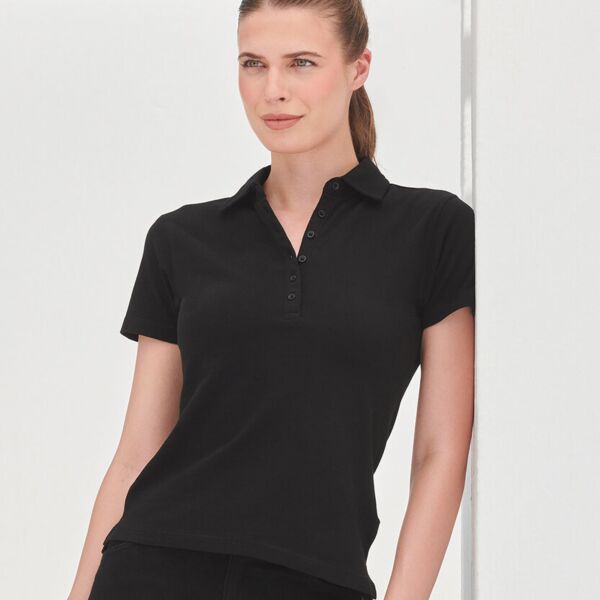 Women's short sleeve stretch polo Thumbnail